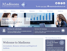 Tablet Screenshot of madisons.co.uk